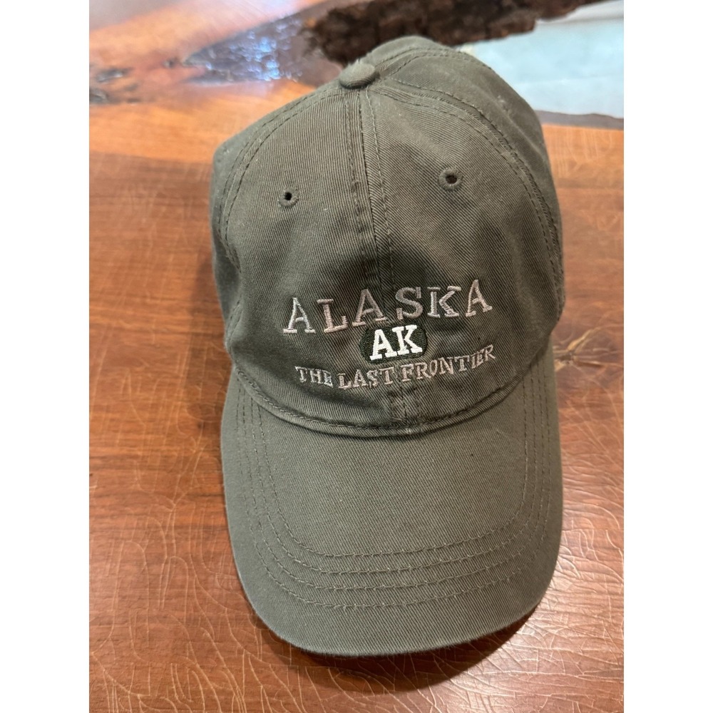 Alaska AK The Last‎ Frontier Hat Olive Green Prairie Mountain Adjustable Dad Cap